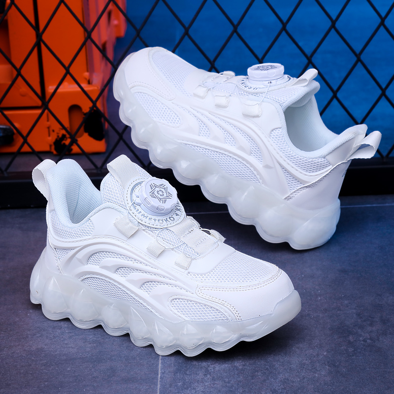 Badminton Junior - Scarpe da scuola bianche per bambini