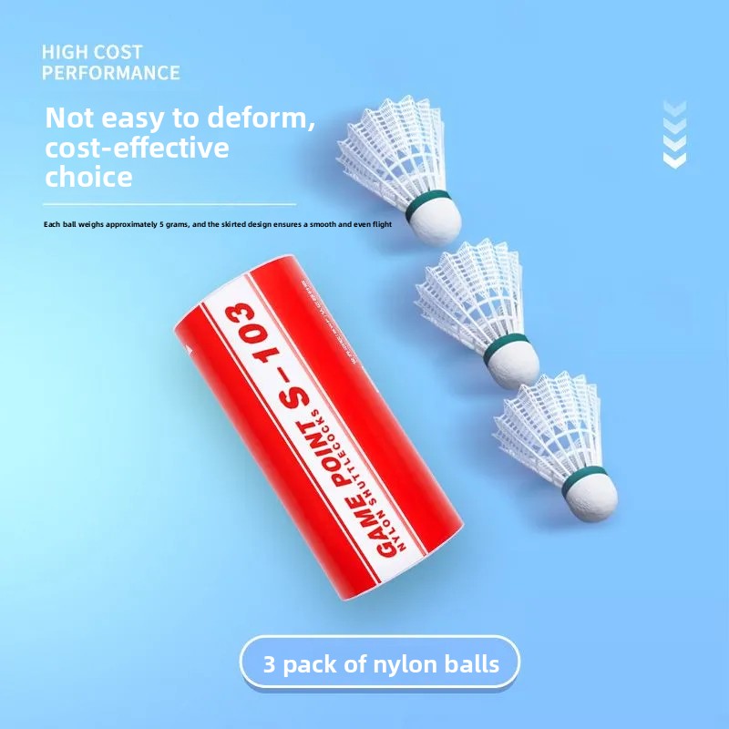 Badminton Shuttlecock - 1 tubo da 3 pezzi di