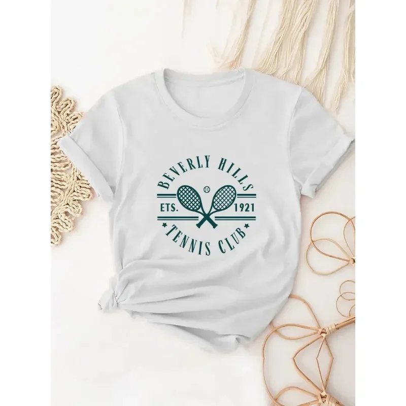 Badminton Junior - T-shirt stampata con racchetta da badminton