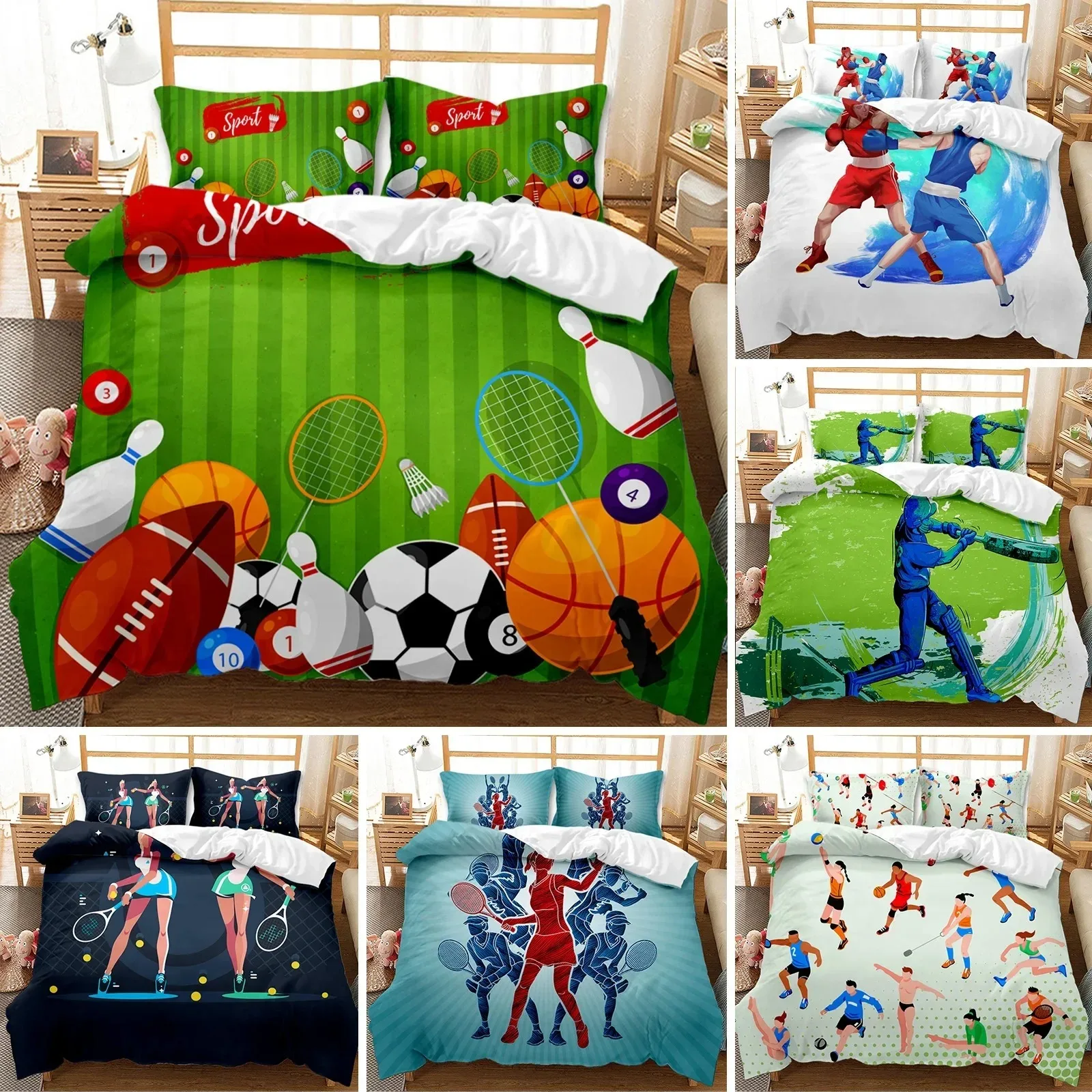 Badminton Queen - Set Copripiumino Sportivo Taekwondo Sci Nuoto