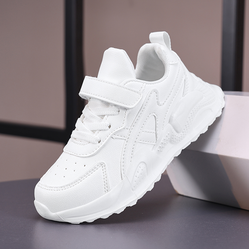 Badminton Junior - Scarpe casual in pelle bianca per